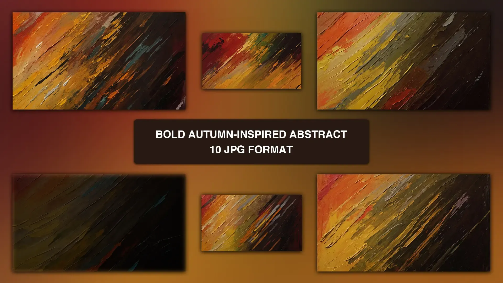 Bold Autumn-Inspired Abstract Background Pack of 10 Images